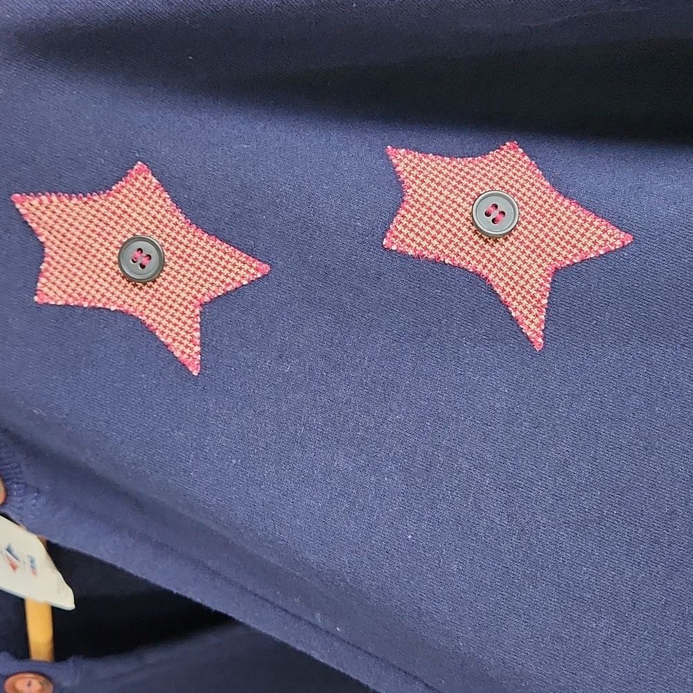 Vintage Jerzees‎ Womens Blue Sweatshirt Cardigan Size XL 90s Cabin Cottagecore - Picture 5 of 11